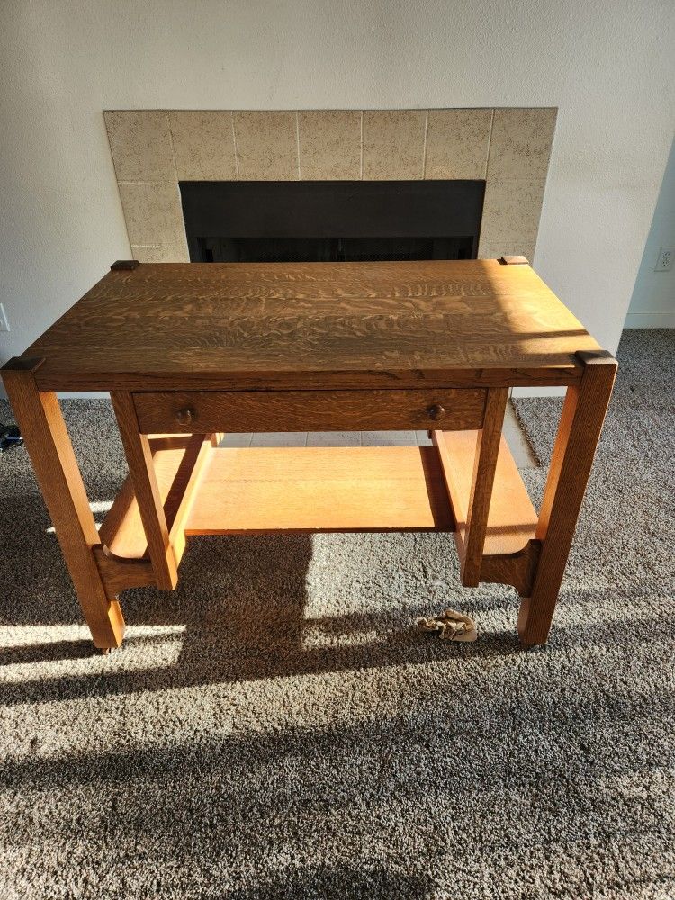 Solid Oak Antique Desk