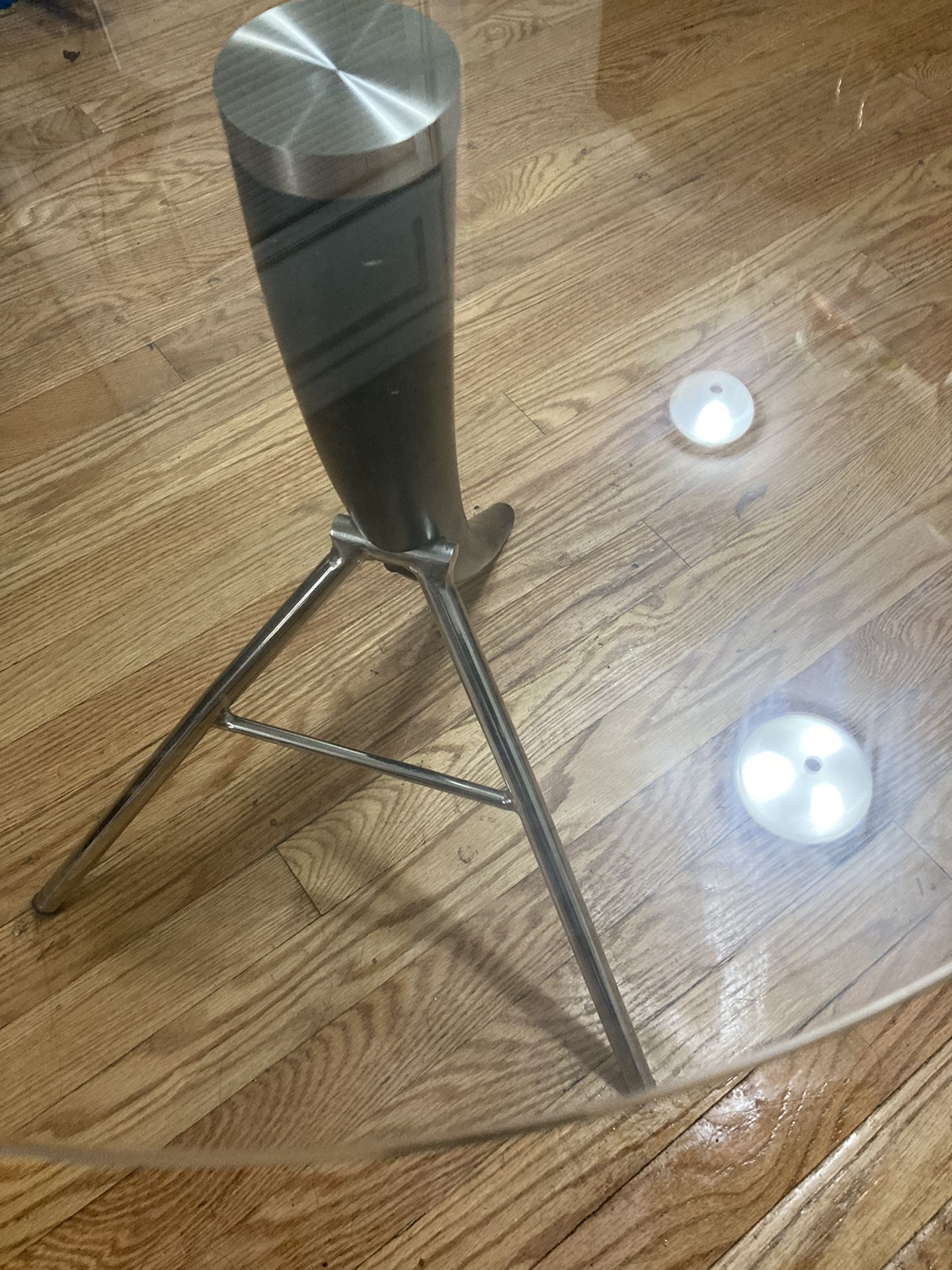 Round Glass Side Table 