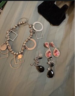 Mixed Jewelry Lot Bracelet and Earrings