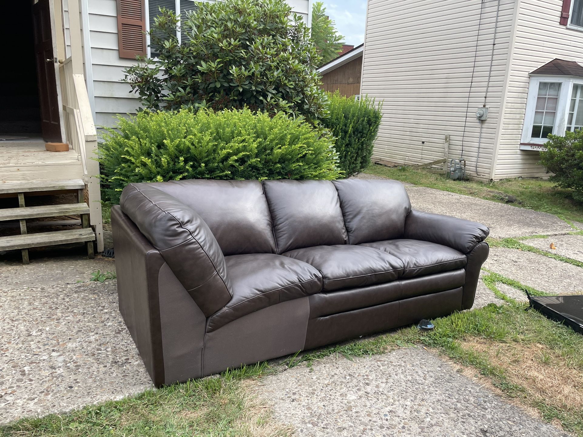2 Pc Leather Sectional