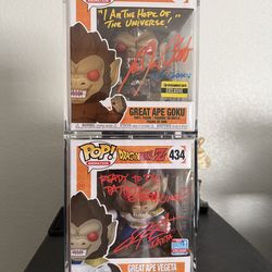 Great ape Goku and Vegeta bundle JSA certified