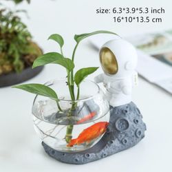 Planter,Glass Vase,Resin Hydroponics Flower Vases,Nordic Modern Succulent Flower Pot Creative Decor for Home Office Table 