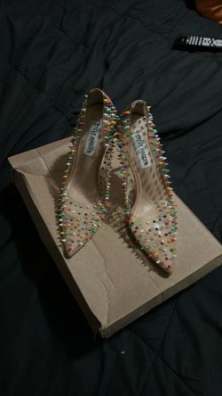 Used Women's Steve Madden High Heeled Shoes With Colorful Spikes 