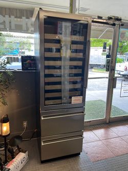 Vinotemp Stainless Steel Wine & Beverage Cooler (Left Hinge) - EL-BWC108-SS-L