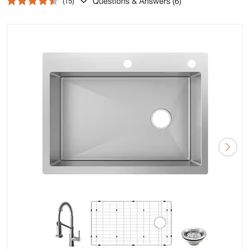 Glacier Bay 30” Stainless Steel Sink