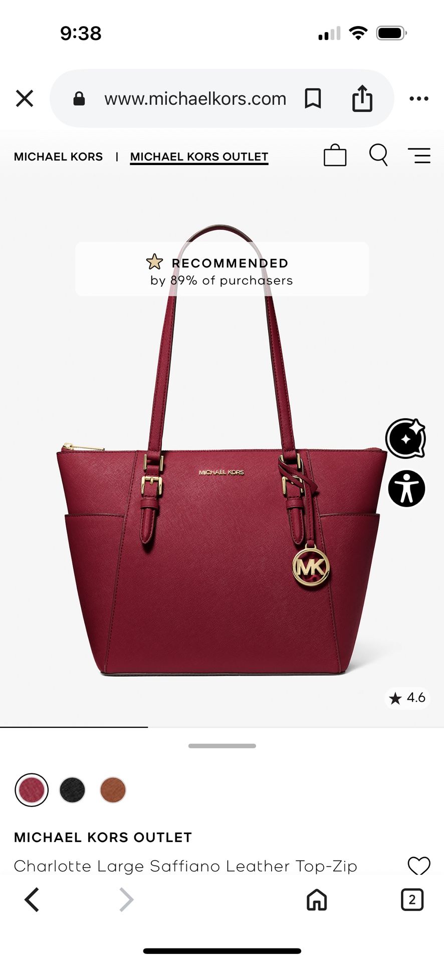 Michael Kors Large Leather Tote