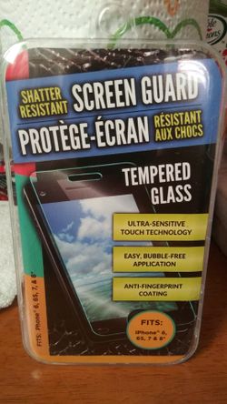 Shatter resistant screen guard for iPhone 6 6s 7 and 8