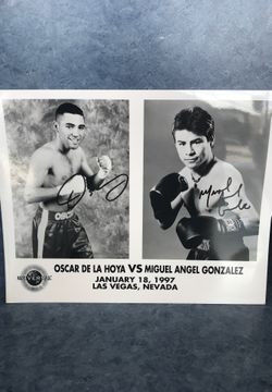OSCAR DE LA OLLA VS MIGUEL ANGEL GONZALEZ. 8X10. Pick up in east LA