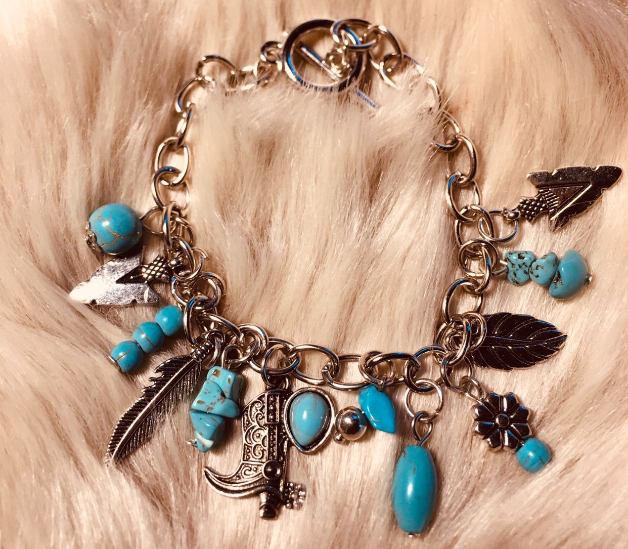 New Hand Made Bracelet And Steer Necklace.