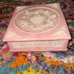 Genuine Incolay Stone Jewelry Box