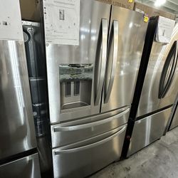 Whirlpool 4 Door Stainless Steel Refrigerator Fridge 
