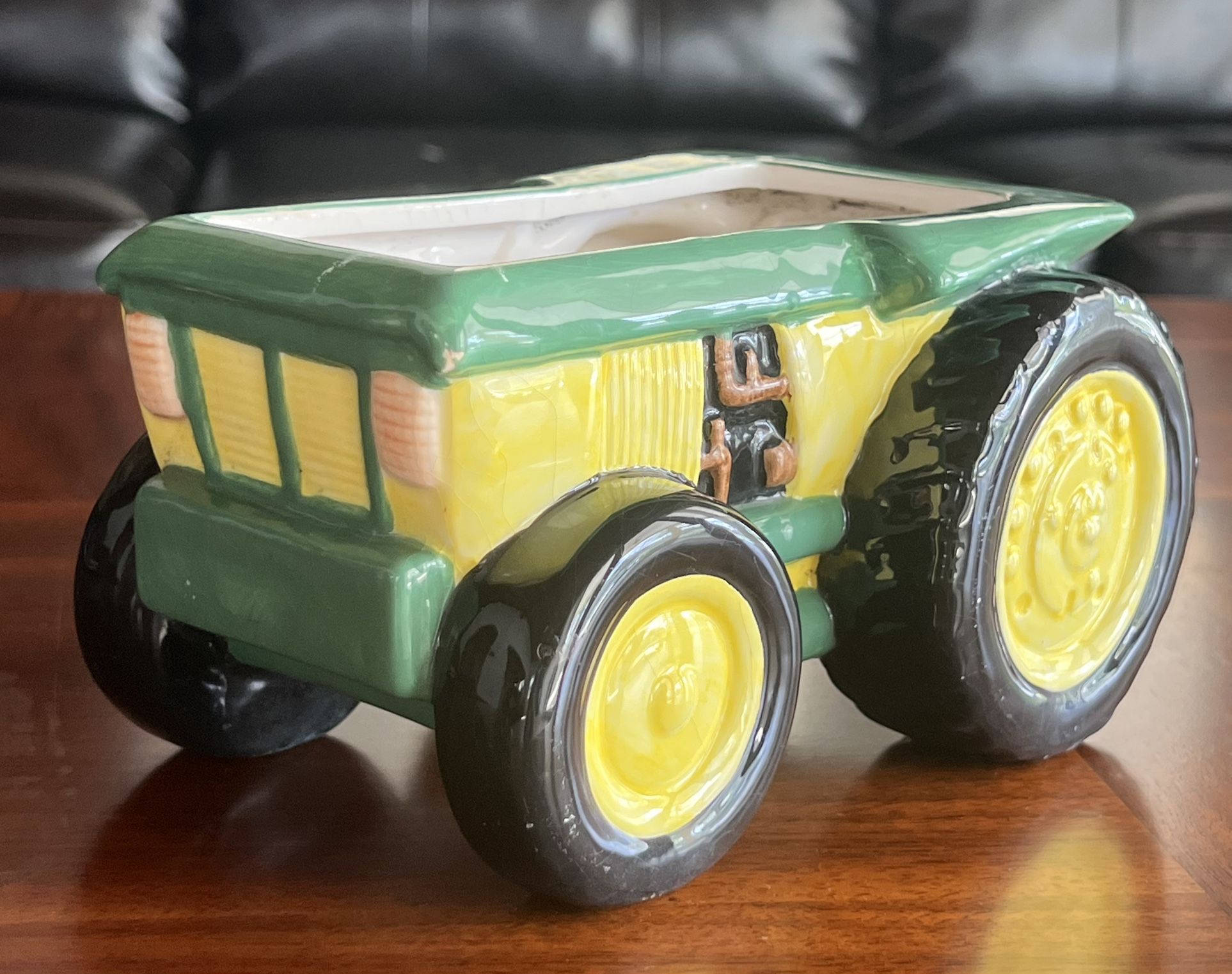 Vintage Ceramic John Deere Tractor Planter NAPCO