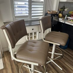 Two Comfy Bar Stools 
