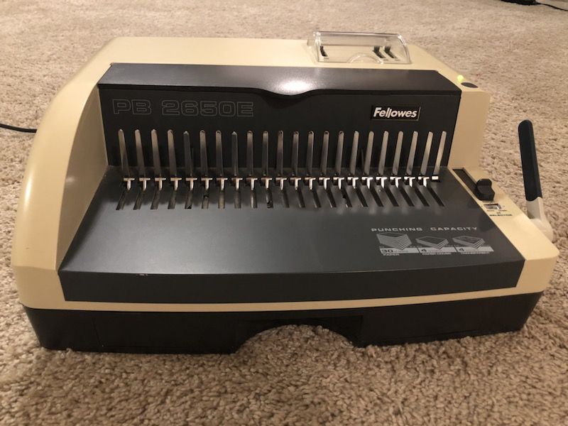 Fellows PB 2650E Electric Binding Machine for Sale $220 negotiable