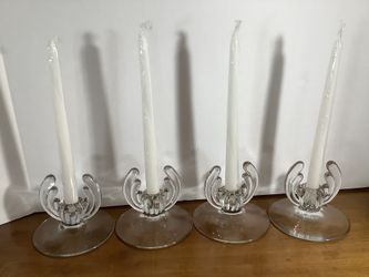 VINTAGE ART DECO TAPERED CANDLESTICK HOLDERS