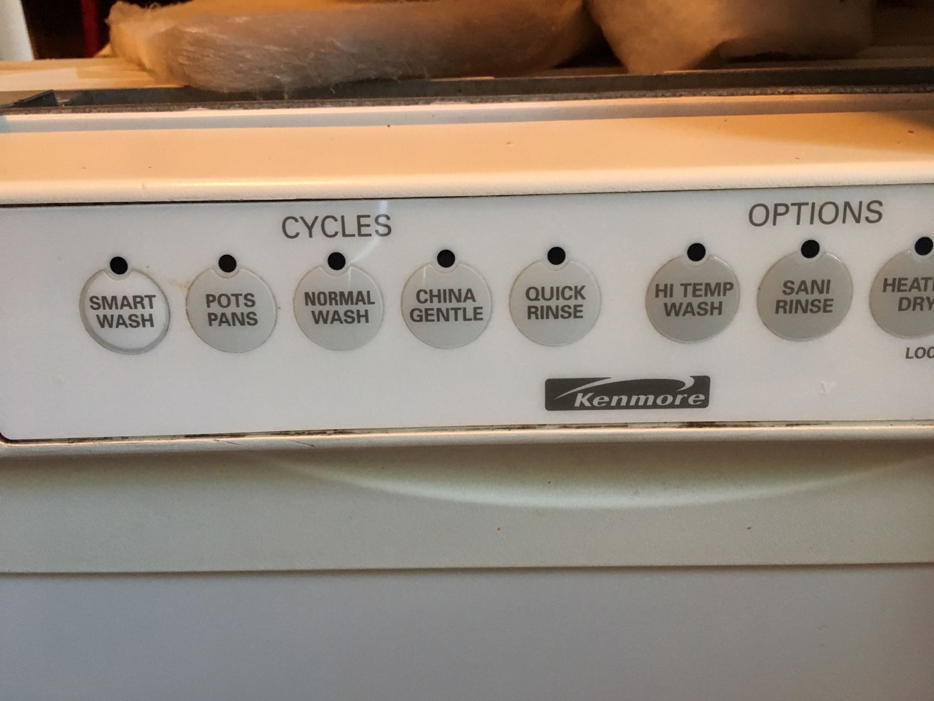 Kenmore dishwasher