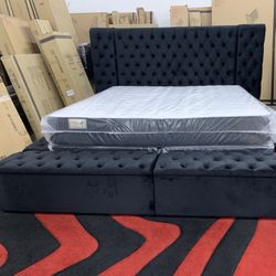 $1199 Brand New King Bed Frame With Mattress (Read Description Below)