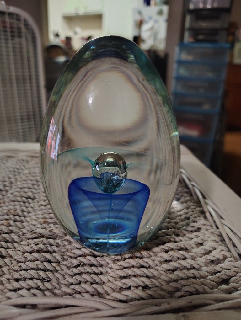 Art Glass Vortex Paperweight