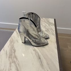 Burberry Silver Ankle Boots