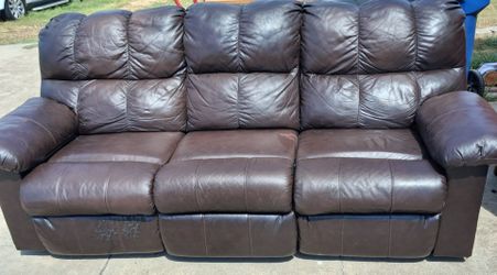 Brown Reclining Sofa