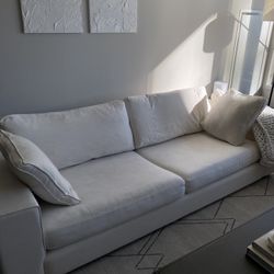Article White Fabric Sofa