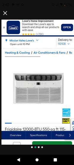 Air conditioner /Heater 12,000BTU FRIGIDAIRE
