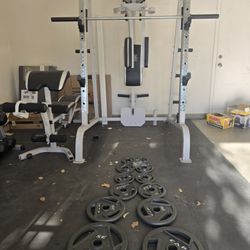 Smith Machine , Olympic Weights,  Gym Equipment,  Bench Press 