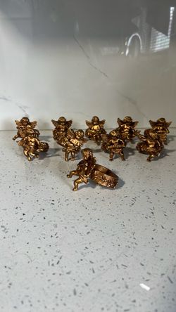 Set of 10 cherub napkin holders