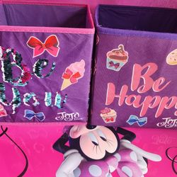 storage cubes and doll crib