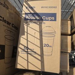 plastic cups + dome lid