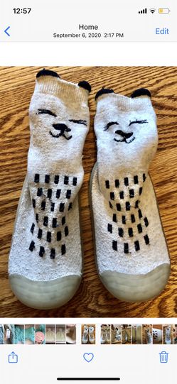 Size 6 Baby Sock Slippers