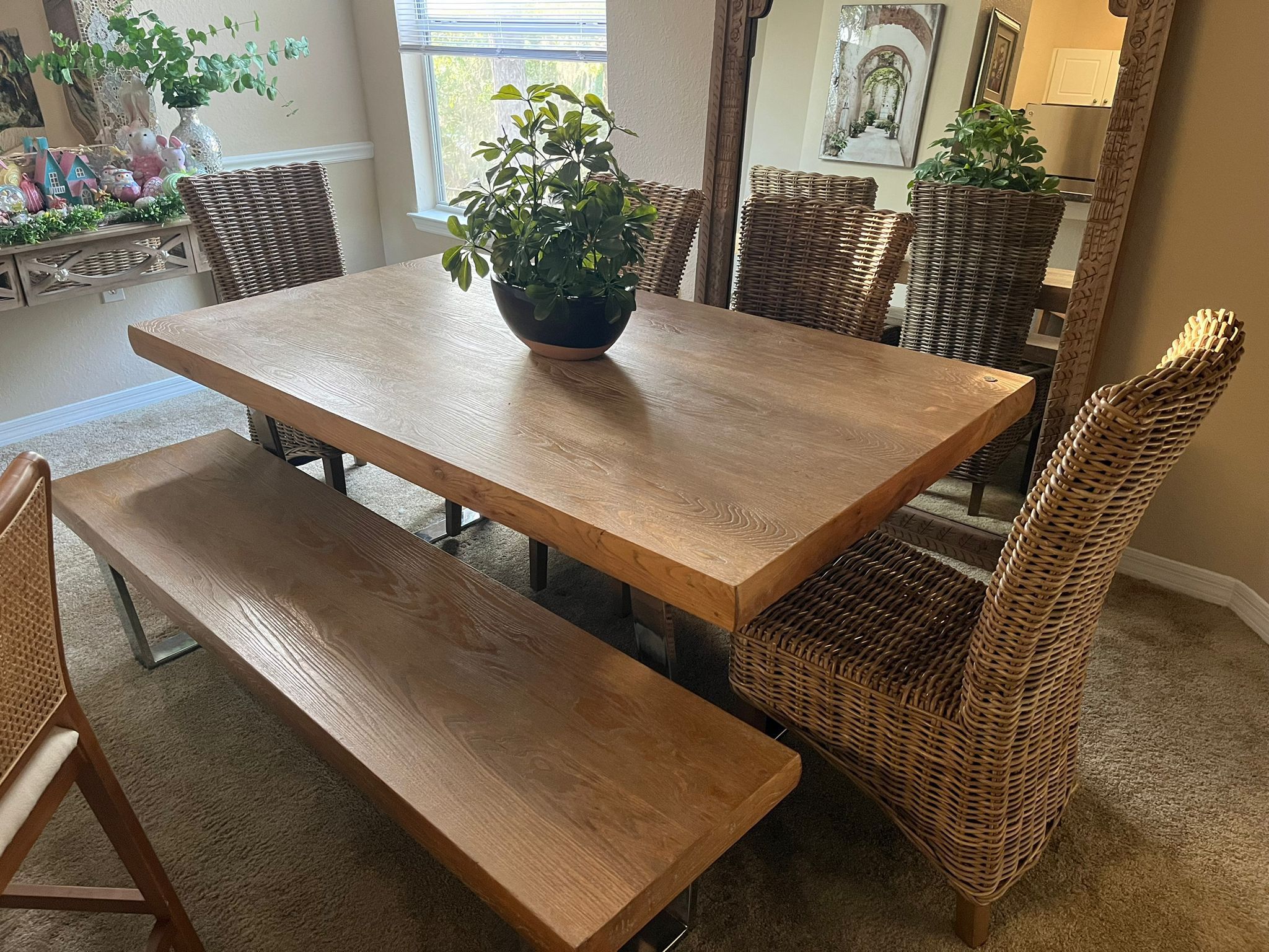 Wood Dining Table Seats 6 To 7