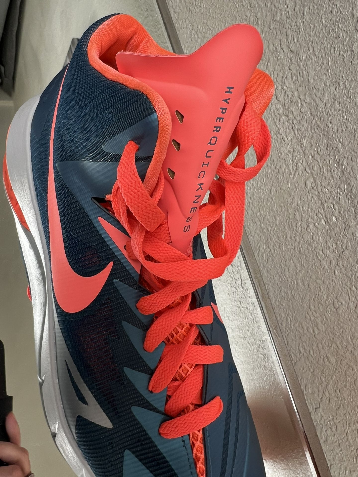 Size 9.5 - Nike Lunar Hyperquickness Space Blue Bright Mango