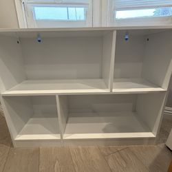 Short White Modular Bookshelf