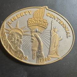 Statue Of Liberty Centennial Belt Buckle 