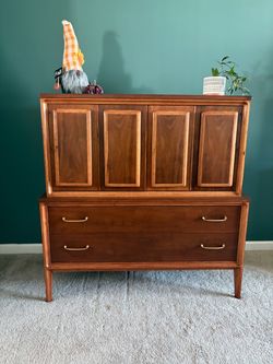 Mid-Century Modern Walnut Highboy Dresser