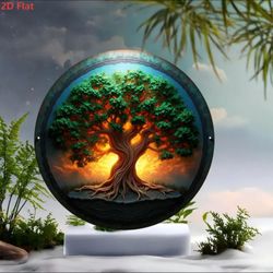 "Limited Time Sale" Radiant Tree of Life Round Metal Wall Art