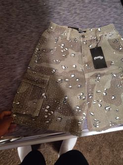 Prestige Camo Cargo Shorts with Rhinestones