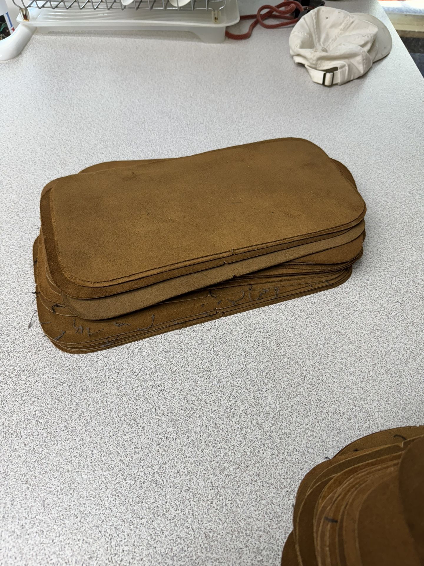 Suede Leather Scraps 14”x7” Appr. 25 Pieces For $10