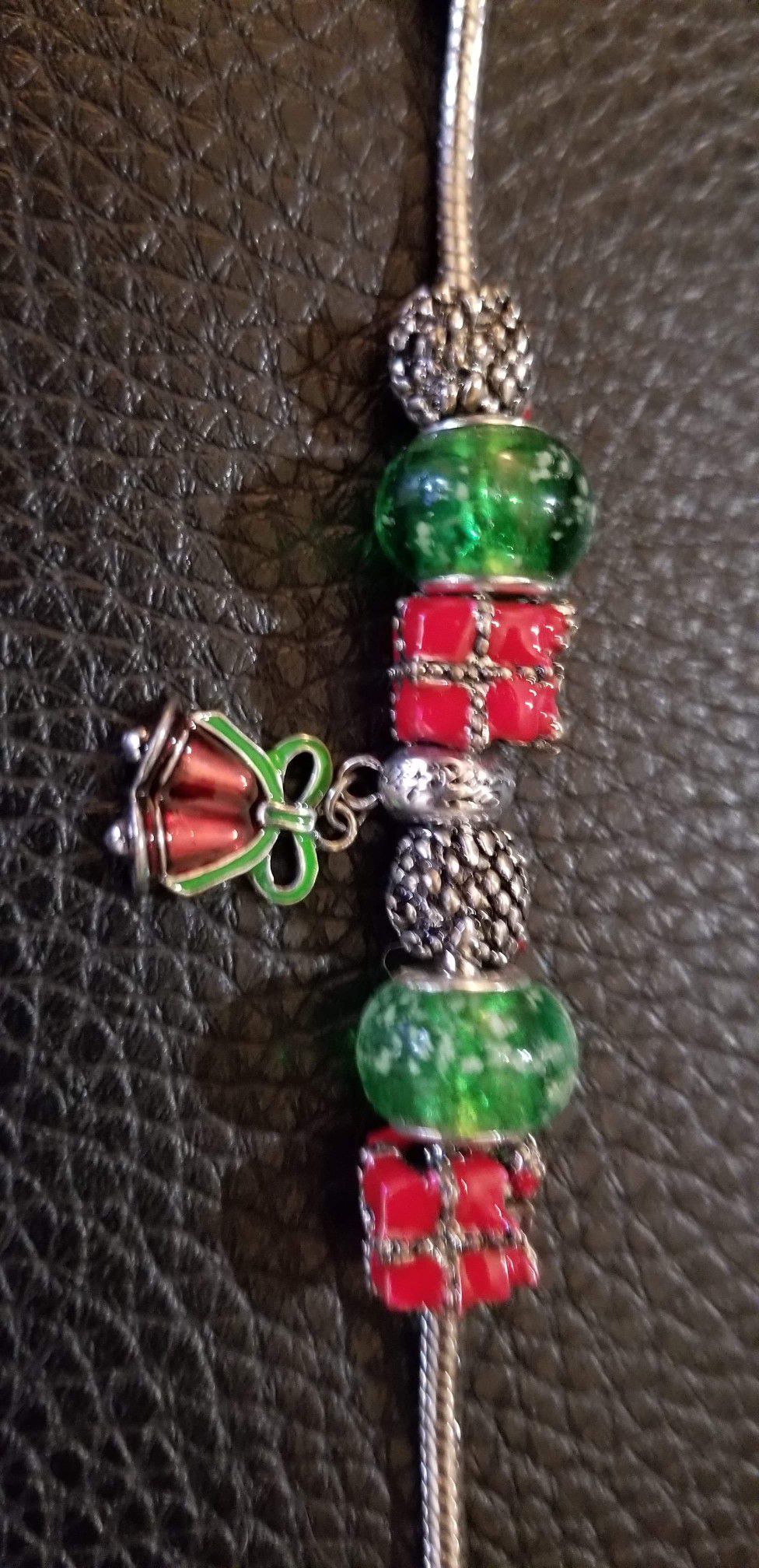 Pandora Christmas themed charm bracelet