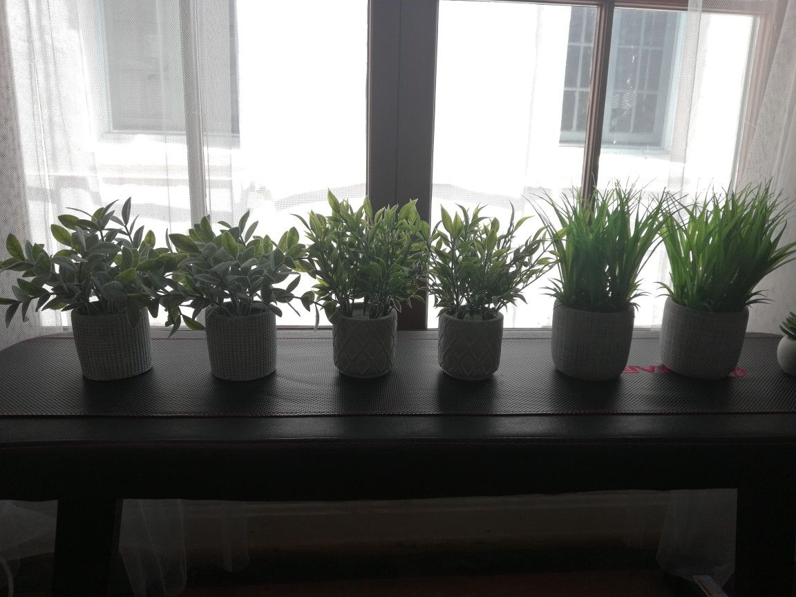 Mini faux plants