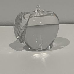 Glass Apple Paperweight 