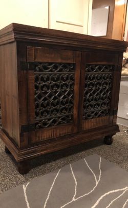 Cabinet with shelf inside solid wood