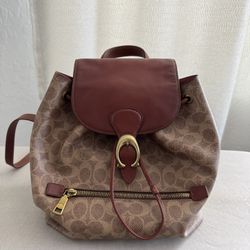 Coach Leather Rucksack Backpack