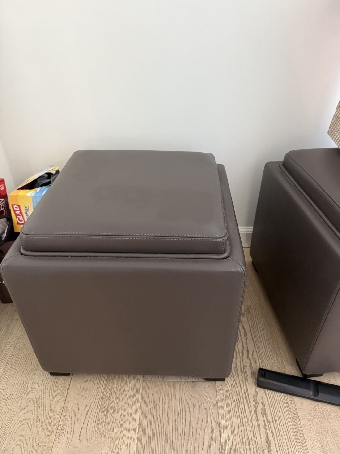 Gray Crate And Barrel Stools