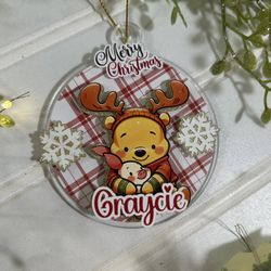 Personalized Clear Acrylic Christmas Ornaments – Custom Character