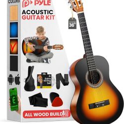 Pyle Full Size Beginner Acoustic Guitar $55