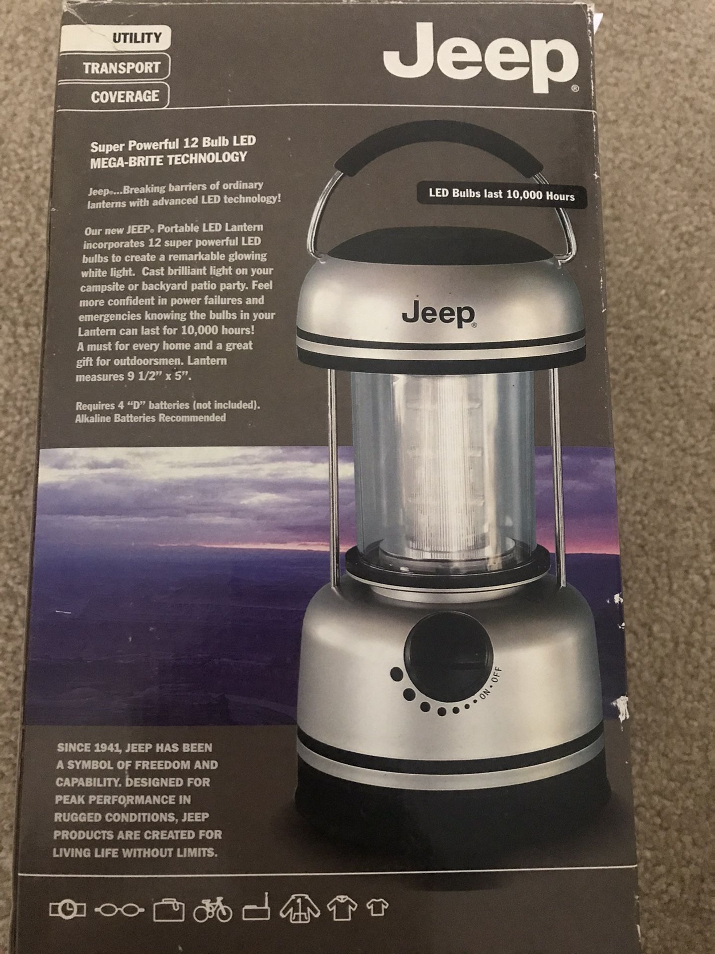 CAMP GEAR LED LANTERN SOLD ON AMAZON