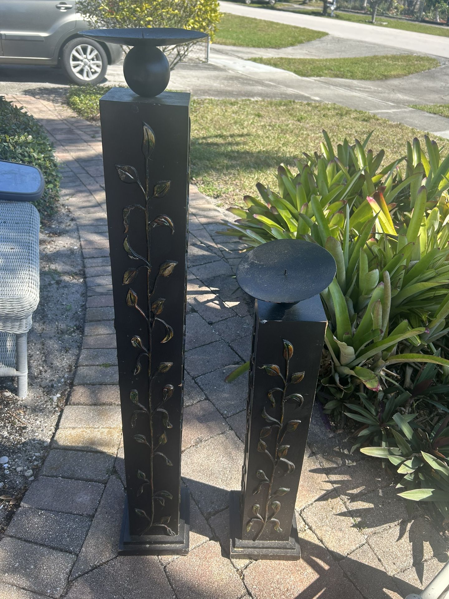2 Floor Candle/Light Holders