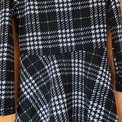 Girls Blk/White Plaid Dress